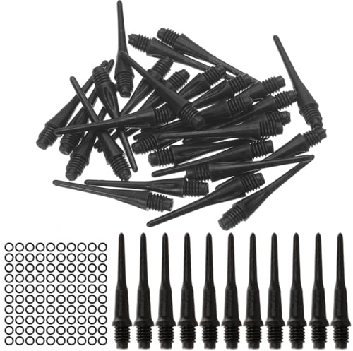WeddHuis 100 Stück Premium Softdart Spitzen, Short Tip, Dartpfeil Spitzen, Softdarts Ersatzspitzen