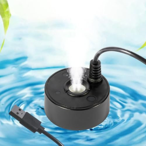 Creatore di nebbia USB 5 V, per fontane e nebbie piccole rocciose per acquari acquatici paesaggistici (nero)