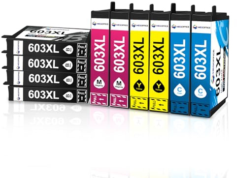 MEGFFICE 603XL druckerpatronen Kompatibel für Epson 603 603 XL Tintenpatronen für XP-2100 XP-2150 XP-3100 XP-3105 XP-3150 XP-4100 XP-4155 Workforce WF-2810 WF-2830 WF-2835 WF-2840 WF-2850-10 Pack