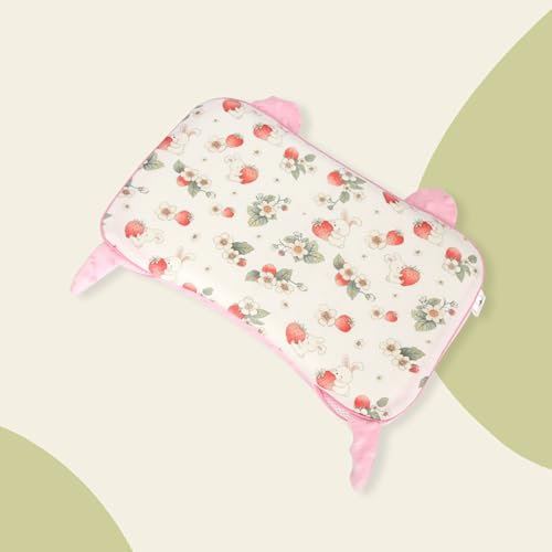 champracer Schlummerkids Kissen Original,Kinderkissen für Besserenund Gesünderen, Calmly Ergonomisch, Kawaii Tiere Kissen, Atmungsaktiv und Hautfreundlich （Mit Kopfkissenbezug） (Kaninchen,25 * 40 cm)
