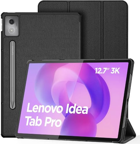 DUX DUCIS Custodia Cover per Lenovo Idea Tab Pro 12,7 (2025), Sottile Folio Stand Protettiva Tablet Cover, Nero