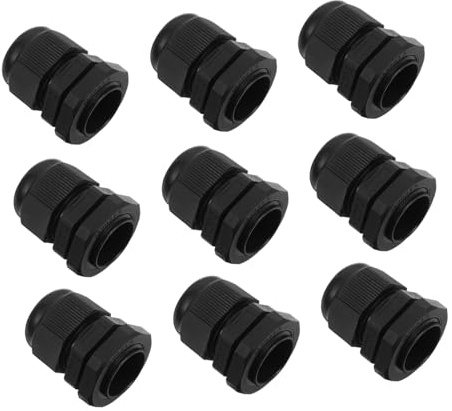 Gatuida 10pcs Nylon Cable Glands Connectors Rated for Cables Durable Plastic Grommets for Electrical Appliances Control Boxes and Distribution Panels