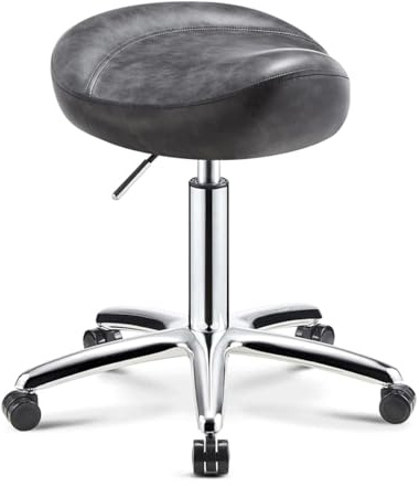 JAVPTAV Sattelhocker, ergonomischer, professioneller Drehsattelhocker, rollender, höhenverstellbarer Stuhl for Klinik-Zahnarzt-Sattelhocker