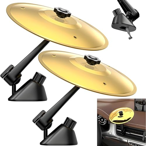 2PCS Car Crash Becken,Autounfall cymbals,Drum Cymbals für Auto,Auto Vehicles Inneneinrichtung,Mini Trommel Becken für Auto,Autounfall Schlagzeug Musikinstrumente Ornamente FürAlle Arten Von Fahrzeuge