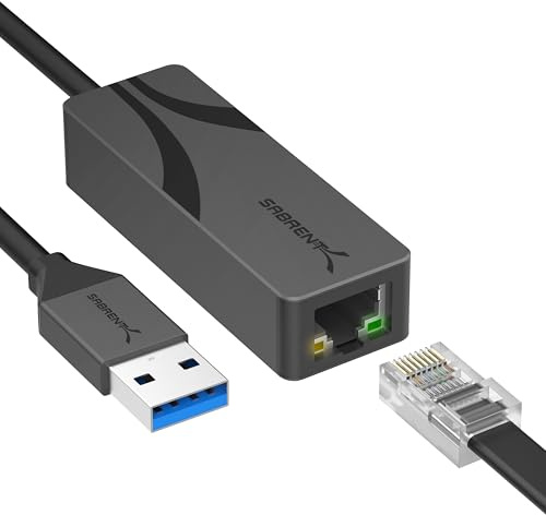 SABRENT USB 3.0 to 2.5 Gigabit Ethernet Adapter USB-A