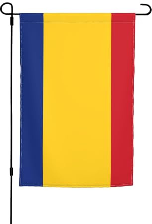 TYUMH Bandera de Rumania impresa para jardín, bandera decorativa de 12 x 18 pulgadas para uso en patios, jardines, macetas y balcones