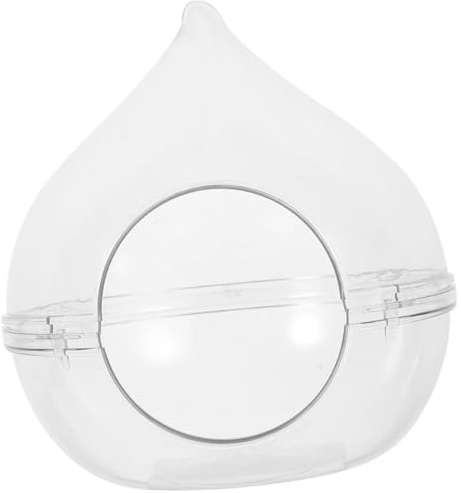 TOYANDONA Hamster Sandbadewanne aus Acryl Transparente Badewanne für Hamster und Chinchillas Hygienischer und Gesunder Badbehälter für Kleine Haustiere in Weiß