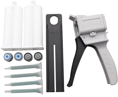 1pcs 50ml Dispensing AB Glue Two-component Glue 1:1/2:1 Epoxy Resin With 4 Mixing Tubes 2 Empty Dual Cartridges(1-1-1 1 set)