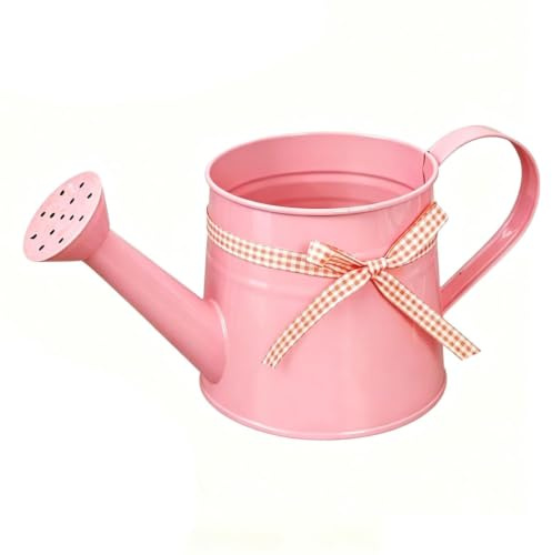 Annaffiatoio 1 Litro in Metallo Rosa Decorativo per Piante da