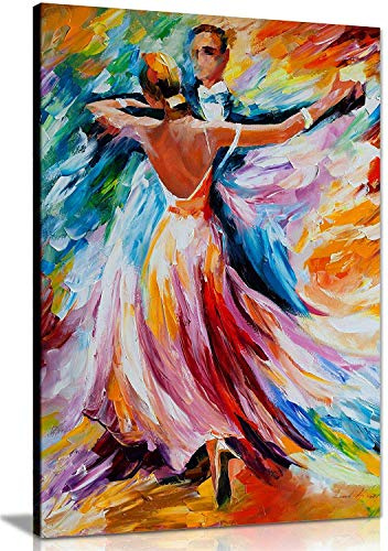 Leonid Afremov Ölgemälde auf Leinwand, abstrakt, für Wohnzimmer, Heimdekoration, Dance Waltz, 91x61cm (36x24in)