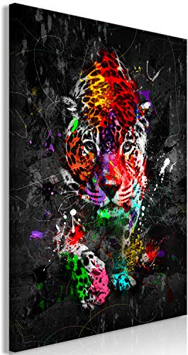 murando - Leinwandbild Tiere Afrika Farbflecken, 60x90 cm, 1-teilig, modern | Hochwertige Leinwand, sofort aufhängbar, ideal fürs Wohn- oder Schlafzimmer, wasserfest und lichtecht, langlebig, stilvoll