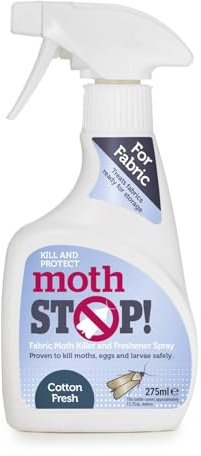 Lakeland Moth Stop Fabric Moth Killer & Freshener Spray – Cotton Fresh Wool Cashmere Linen & Fur