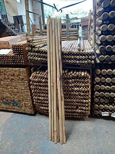 F&G Supplies Round Fence Posts | 1.8m (6ft) x 40mm | 5 Pack | Pressure Treated Wooden Stakes