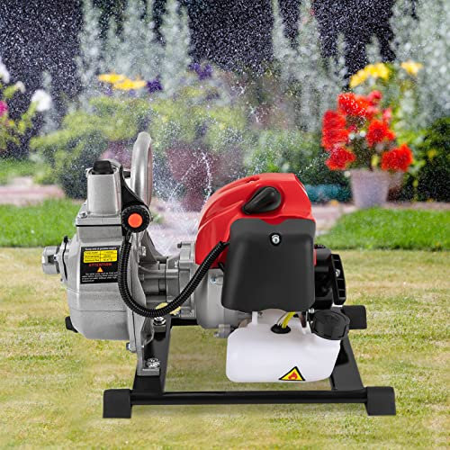 Benzin Wasserpumpe 2Ps Gartenpumpe Motorpumpe 2Takt Teichpumpe Hochleistungspumpe Boosterpumpe FüR Teich Garten Tragbar Einzylinder Gasmotor Schmutzwasserpumpe Bew Sserung Pumpe Tragbarkeit