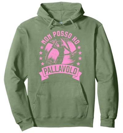 Oggi non posso ho Pallavolo Volley divertente per ragazze Felpa con Cappuccio