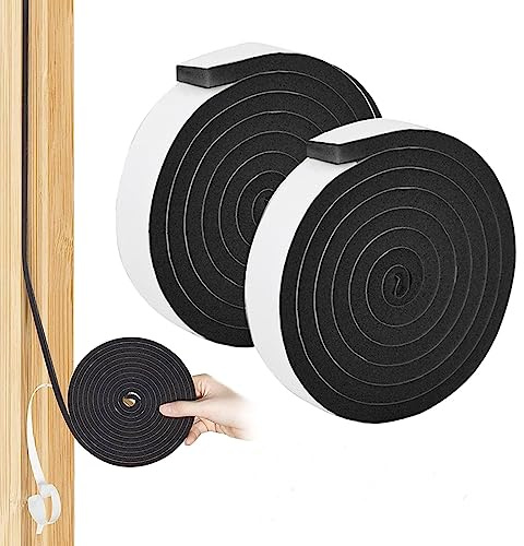 Moosgummi Selbstklebend, 4M Türdichtung Dichtungsband Selbstklebend, Schaumstoff Dichtungsband 20mm(B) x 10mm(D) für Tür Fenster Wetterfest Anti-Kollision Schalldämmung