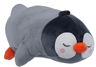 UNUS Seitenschläferkissen Stillkissen Pinguin Kissen für Kinder 50 cm Grau | Lagerungskissen Dekoration extrem weich