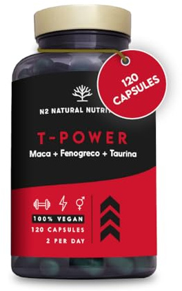 Maca, Ginseng, Fenogreco,120 Cápsulas Veganas. N2 Natural Nutrition