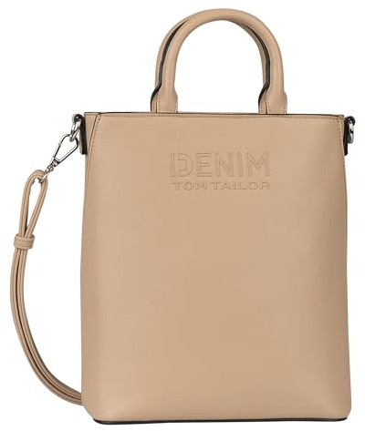 TOM TAILOR Denim Heidy Damen Shopper Umhängetasche Klein Braun