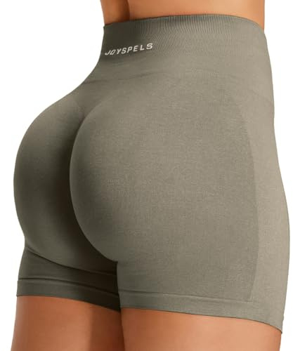 JOYSPELS Damen Scrunch Sport Shorts, High Waist Kurze Sporthose Radlerhose Kurz Push Up Leggings Sommer Gym Laufhose