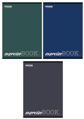 OFFICE PRODUCTS Schulheft/Format A4 96/96 Blatt Kariert/Mixed 3er Packung - 3 Stück/Packung Motive Sortiert/Für Junge Leute Kinder/mit Rand/Weiße Karten/Blau Kariert