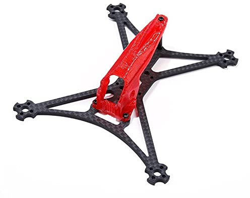 ZEMNLO Iflight Turbobee 136rs 136 mm Micro FPV Racing Rahmen mit 3 mm Arm kompatibel mit Beemotor 1104 4200 kv Motoren FPV Racing Drone Kit Quadrocopter-Rahmenarme (Size : with red Canopy)