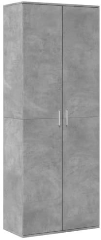 vidaXL Highboard Betongrau 70x35x180 cm Holzwerkstoff