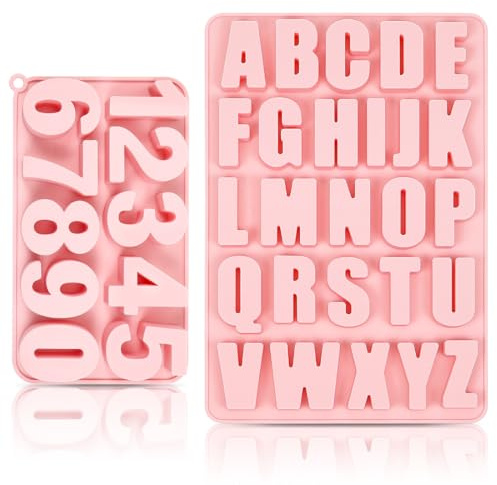 Silikonform Buchstaben und Zahlen, Gießformen für Silikon, A-Z & 0-9, Backformen, Schokoladenformen, Epoxidharz Formen