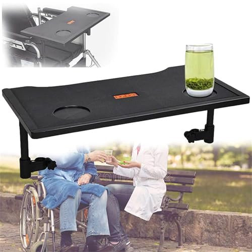 GNbow Tablette Universelle pour Fauteuil Roulant, Plateau Amovible en Plastique ABS pour Fauteuil Roulant, Accessoires de Table pour Fauteuil Roulant pour Lecture Repos