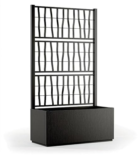 mille idee Fioriera con spalliera da Esterno Antracite Vaso Rettangolare cm 80XH140CM Arredo Giardino pizzeria ristorante locale
