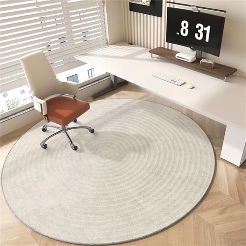 Surwin Alfombra Protectora Redondo para Silla de Oficina, Alfombrilla Suelo Oficina con Base de Goma Antideslizante Alfombra para Silla de Ruedas (Círculo A,Diámetro 80cm)
