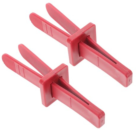 Ejercitador de Mandíbula Rojo de Plástico, 2 Piezas, Diseño Simple | Dispositivo de Entrenamiento Facial, Aparato Facial para Principiantes, Ejercitador de Mandíbula