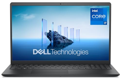 Dell 15 Laptop DC15250 15.6 FHD (1920 x 1080) 120Hz, Intel Core i7-1355U Processor, Intel UHD Graphics, 16GB DDR4 RAM, 512GB SSD, Windows 11 Home - Carbon Black