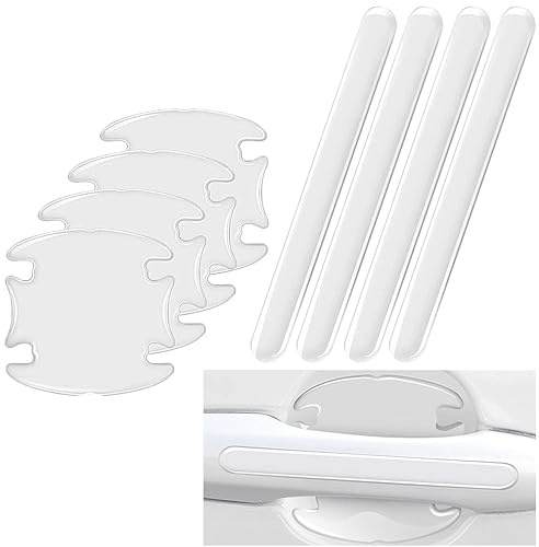 MGYMGY Pellicola Protettiva AntiGraffio per Skoda Karoq, 8 PCS Set Pellicola Protettiva Maniglia Portiera Auto, Trasparente Adesivi Auto