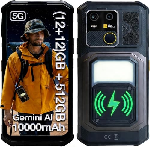 AGM G3 Rugged Android 15 Smartphone 25fps Thermal Camera 512x384, 12GB + 512GB, 5G Unlocked, 6.72 FHD Display, MTK 7300, Fast Wireless Charging, 10000mAh