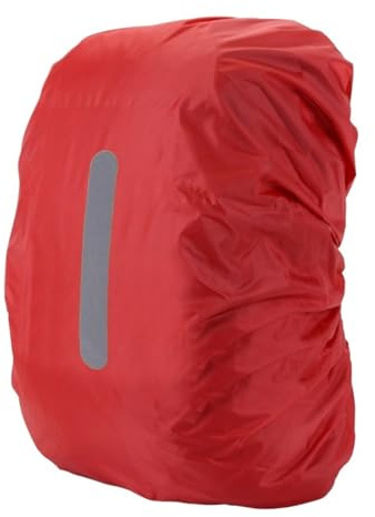ZYFHYU Reflective Backpack Rain Cover 30L-80L Outdoor Night Cycling Light Raincover Case Bag Camping Hiking für Wandern, Camping, Radfahren(Red 60-70L)