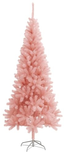 TIENDA EURASIA – Arbol de Navidad | Material PVC y PE | Incluye Soporte | Forma de Abeto de Aspecto Realista | Ramas Abatibles | Desmontable | Decoracion Navidad (Rosa, 120 cm)