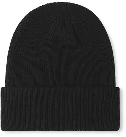 axy Kinder Winter Beanie Strickmütze aus Rippstrick mit breiter Krempe für Jungs und Mädchen von 1-6 Jahren, Kindermütze Jungen Kleinkind