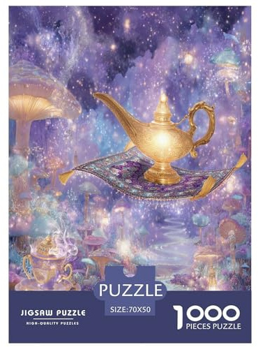 Magic Lamp Puzzle 1000 Pièces Cadeau Unique Jeu Éducatif Challenge Toy À De Qualité Supérieure Peinture Art pour Adultes Et Enfants 70x50cm/1000pcs
