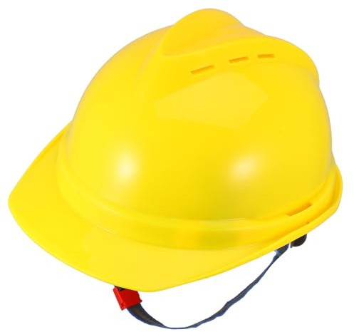 Kisangel Casco de Seguridad Laboral Amarillo Ventilado Casco Resistente y Ligero para Construcción Protección Industrial Homologada para Hombre y Mujer