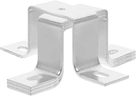 UKCOCO Support de Rail en Cuivre Plat U Lot de 4 Pièces, Support de Serrage Métallique M5, Fixation Stable pour Disjoncteur, Installation Facile, Compatible Usage Industriel et