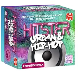 Hitster Urban & Hip Hop expansionspaket – musikaliskt brädspel för vuxna – musikquiz-kortspel – 150 R & B & Rap-låtar – fester, spelkvällar med familj och vänner – 2–10 spelare