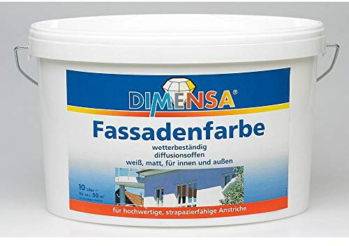 Dimensa Fassadenfarbe Weiß Matt 10 L innen/außen