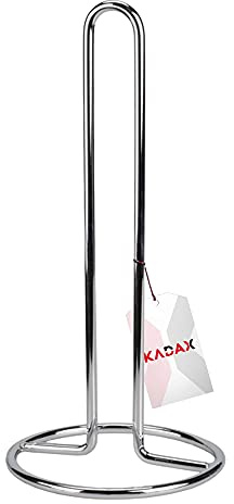 KADAX Küchenrollenhalter, Papierhandtuchhalter, praktischer Papierhalter aus Edelstahl, Küchenrollenspender stehend, Rollenhalter für Küchenrolle, Küchenpapierhalter (Edelstahl)
