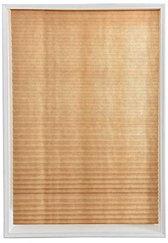 Mikolot Selbstklebender Plissee-Lampenschirm für Badezimmer, Küche, Balkon, 90 x 150 cm, Braun