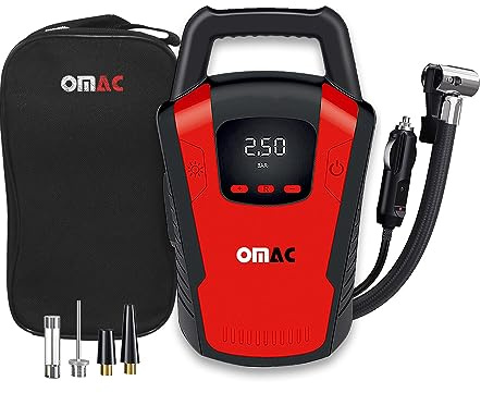 Gonfleur Pneu de Voiture, Pompe de Pneu Compresseur à Air pour Voiture, Compresseur Portatif Vélos avec Lumière LED, Électrique 12V 150 PSI