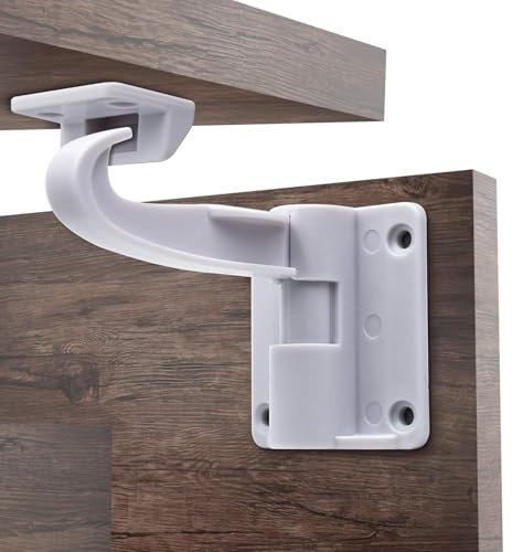 Child Safety Locks, No Drilling Needed, Jmbabe Baby Cupboard Locks for Drawers and Kitchen Cabinets, Strong Adhesive Easy Install Children Safety Cabinet Locks