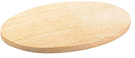 NKlaus plato de madera natural ovalado 17x12cm platillo de decoración de mesa de madera real superficie lisa 10468