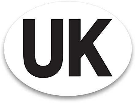 UK Oval Sticker for Cars, Vans, Trucks - Self-adhesive UK sticker - UK Car Stickers for Europe - SIGNS247®