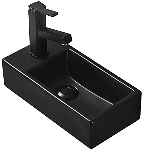 Mexen Inez Waschbecken schwarz matt - 21484085R